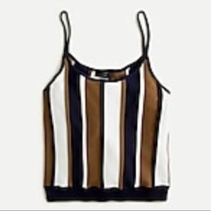 Jcrew Cropped Knit Tank in Stripe